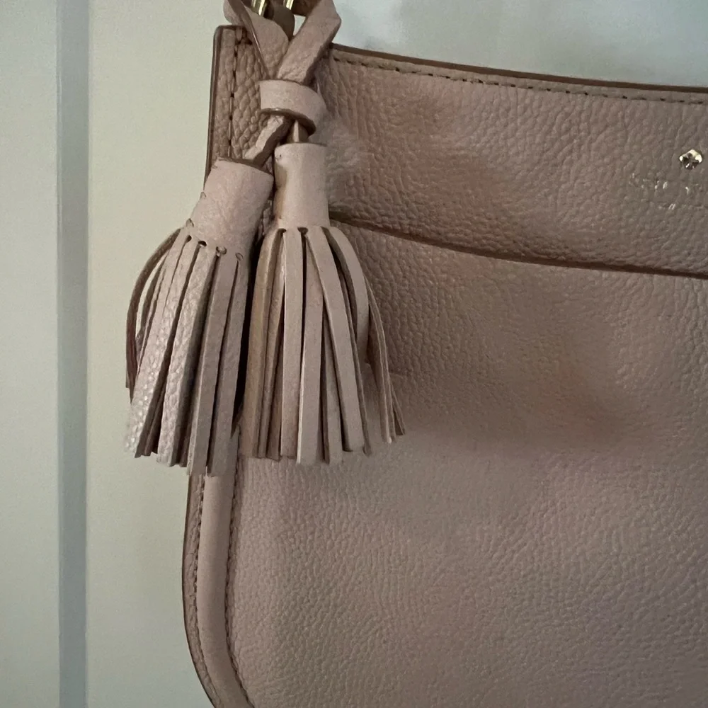 Kate Spade Tan Crossbody Bag with Tassel - Picture 3 of 4